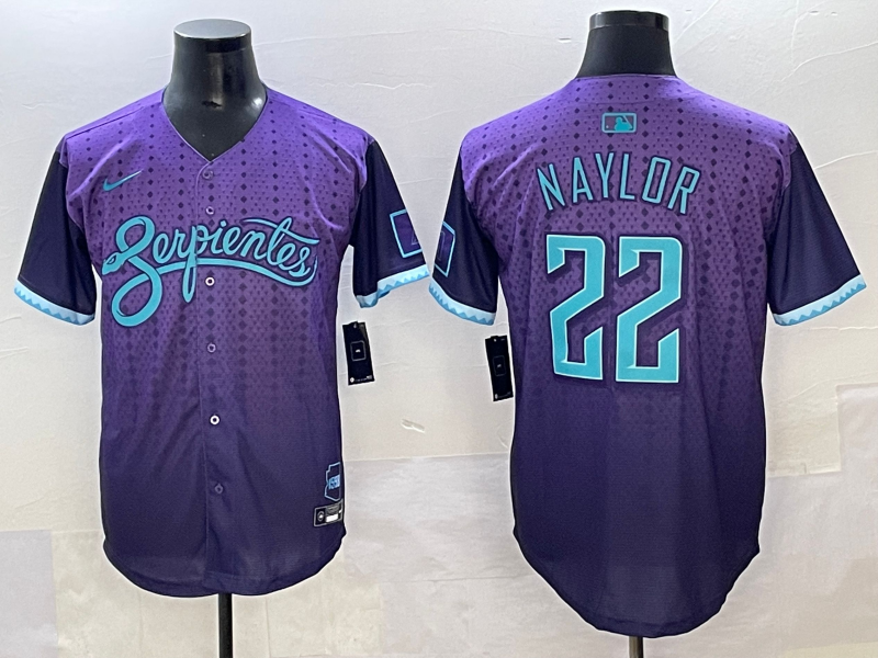 Men's Arizona Diamondbacks Josh Naylor #22 Purple 2025 City Connect Limited Jersey